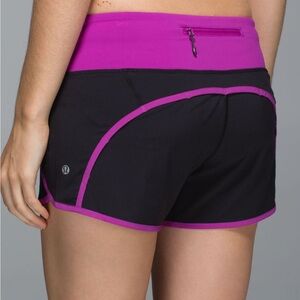 Lululemon Athletica Athletic Shorts Black and Purple